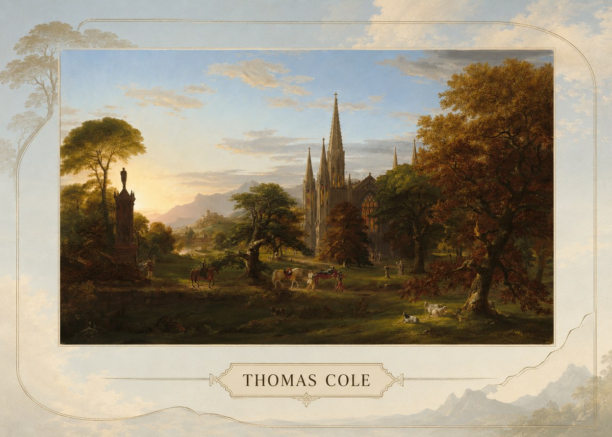 Thomas Cole The Architect's Dream No3 - Affiche