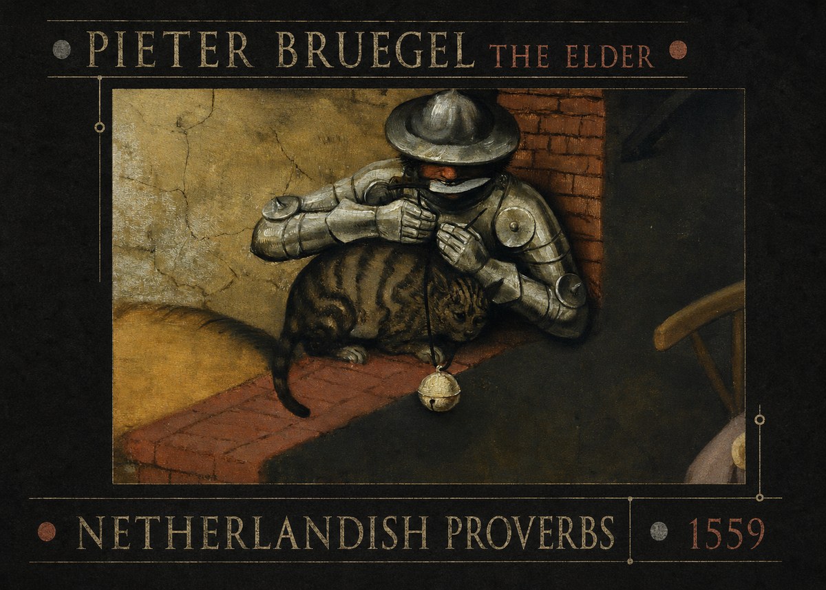 Pieter Bruegel Netherlandish Proverbs X No5 - Affiche