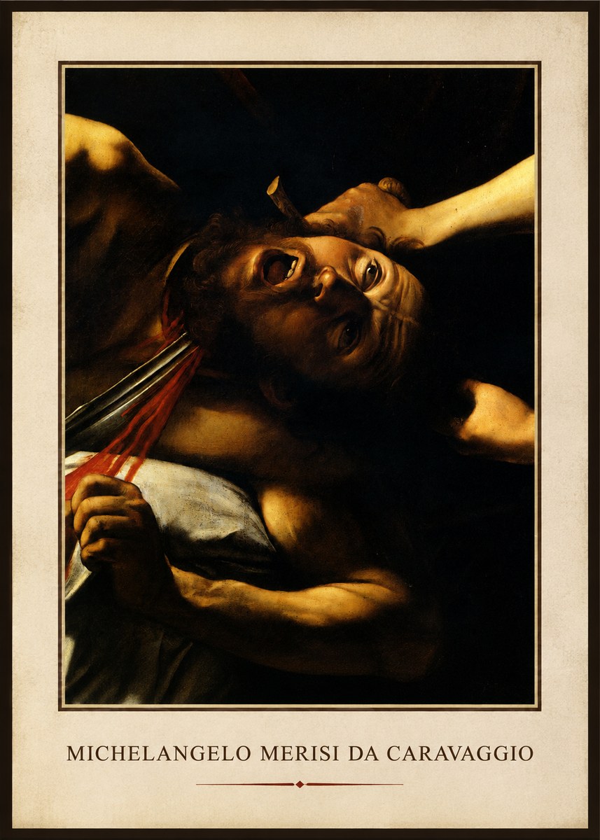 Michelangelo Merisi da Caravaggio David with the Head of Goliath IV No6 - Affiche