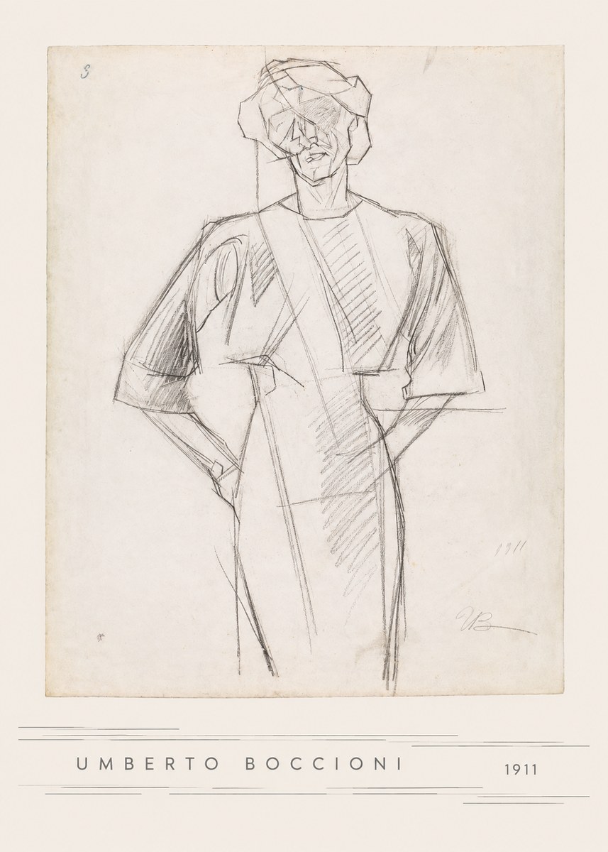Umberto Boccioni Figure Study, 1911 No5 - Affiche