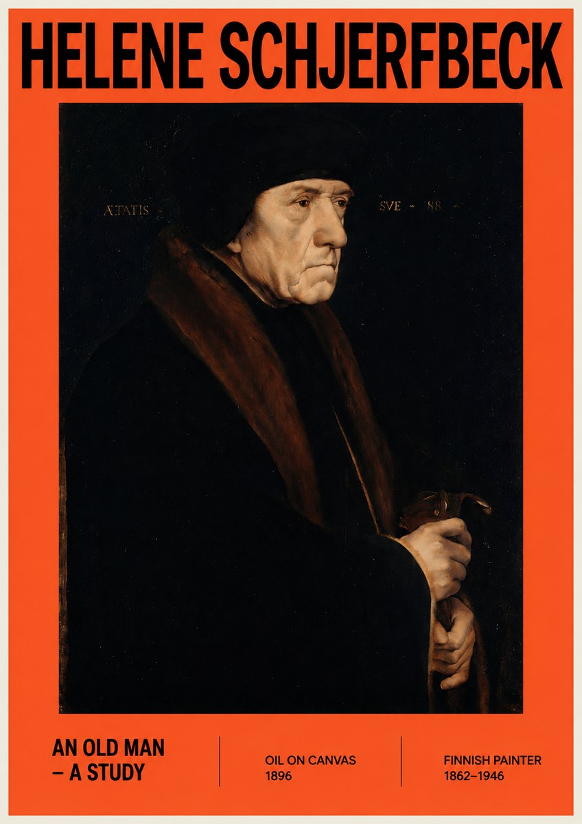 Helene Schjerfbeck An Old Man – a Study No2 - Affiche