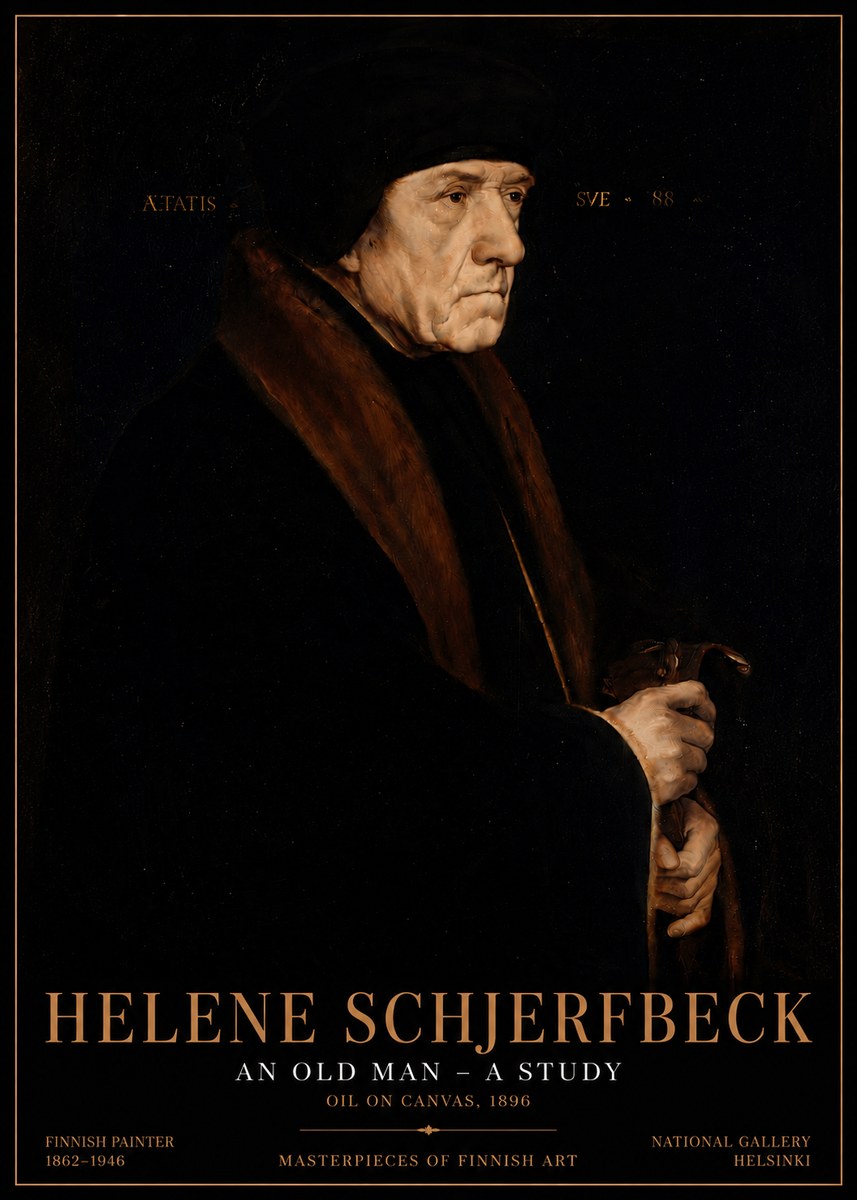 Helene Schjerfbeck An Old Man – a Study No6 - Affiche