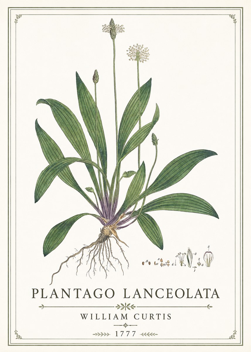 William Curtis Plantago Lanceolata IV No1 - Affiche