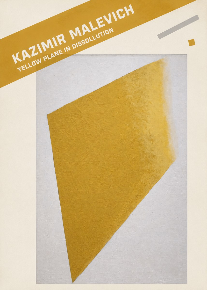 Kazimir Malevich Yellow Plane in Dissolution No3 - Affiche