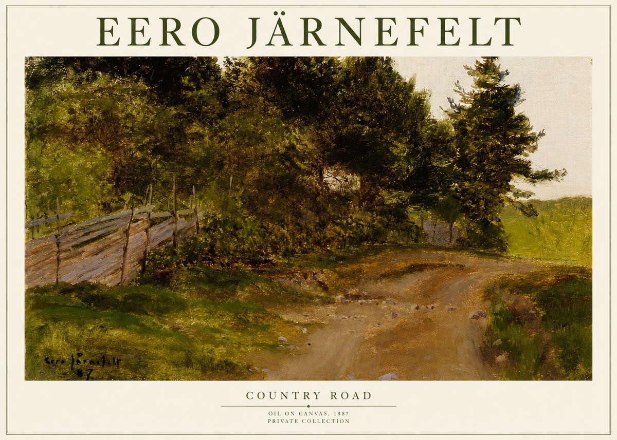 Eero Järnefelt Country Road No1 - Affiche