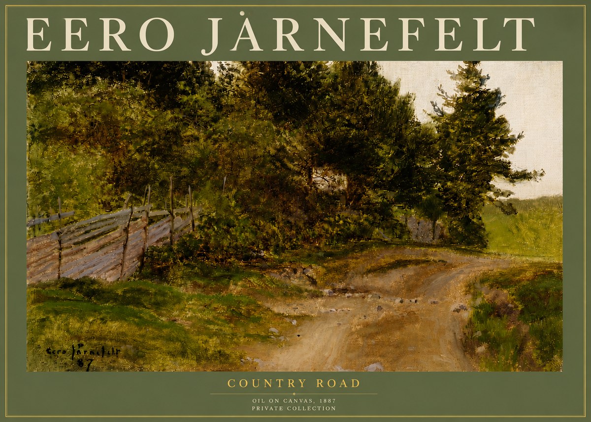 Eero Järnefelt Country Road No4 - Affiche