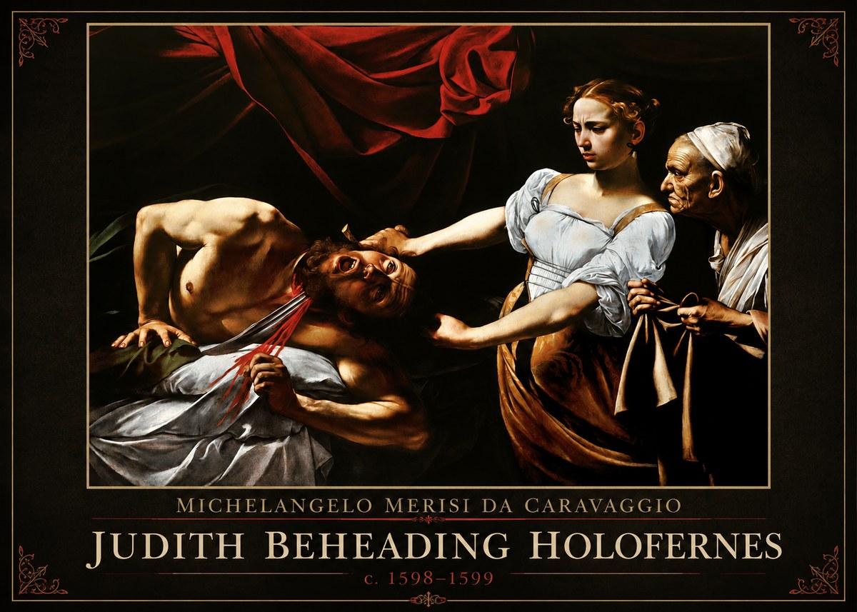 Michelangelo Merisi da Caravaggio Judith Beheading Holofernes IV No1 - Affiche