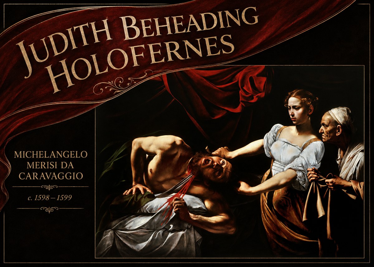 Michelangelo Merisi da Caravaggio Judith Beheading Holofernes IV No5 - Affiche