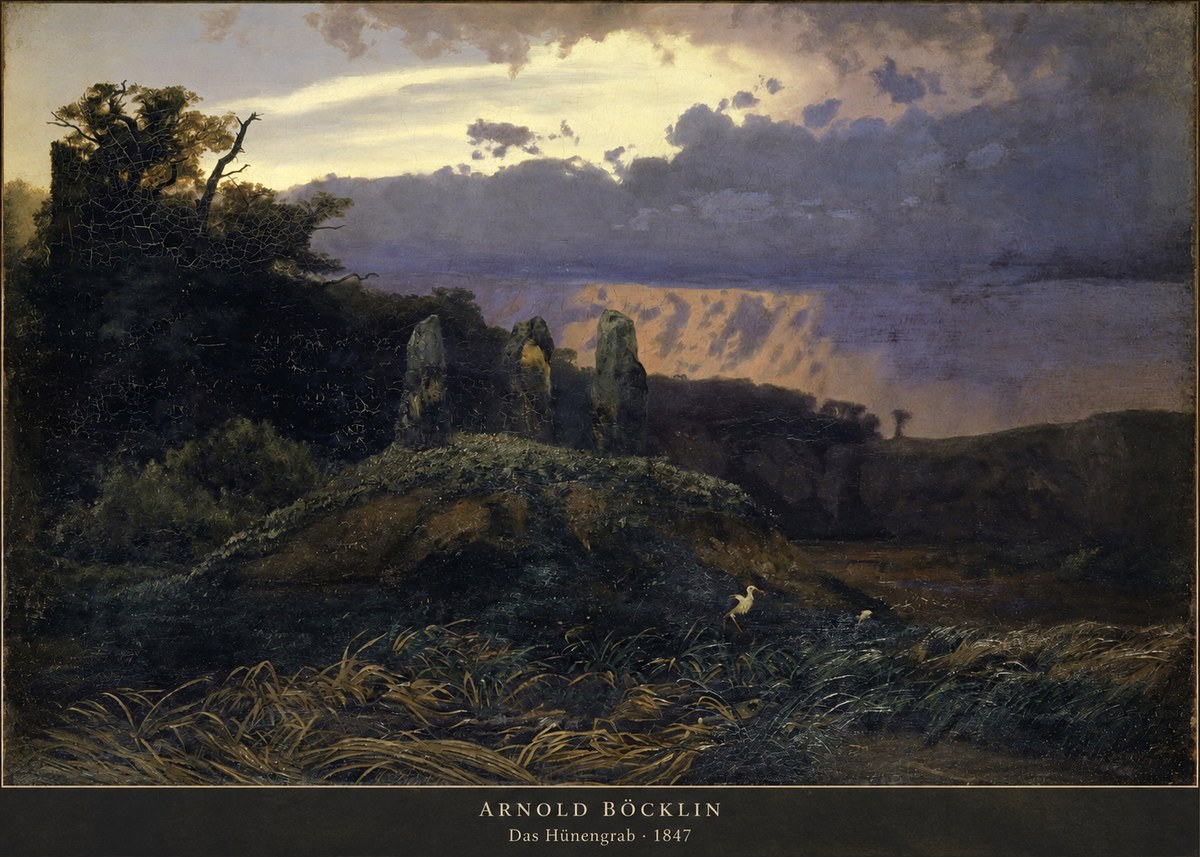 Arnold Böcklin Das Hünengrab No2 - Affiche