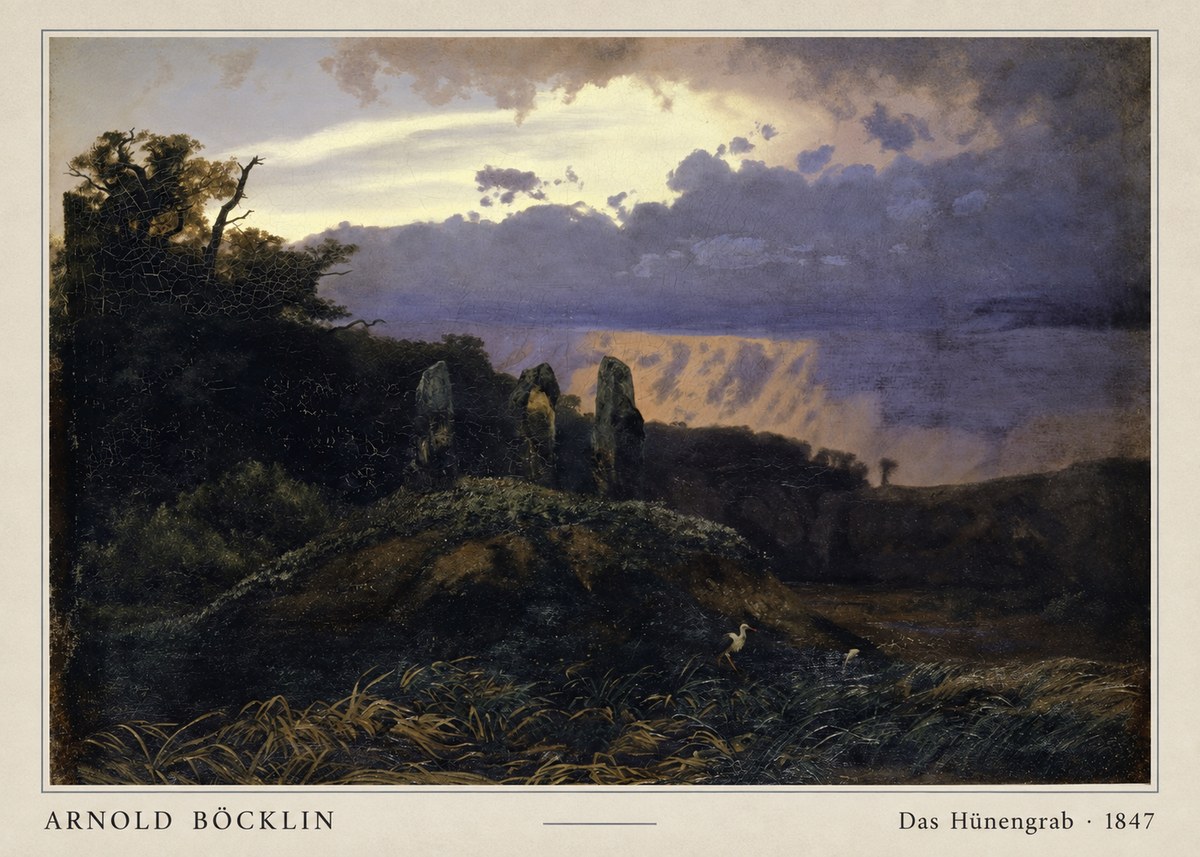 Arnold Böcklin Das Hünengrab No4 - Affiche