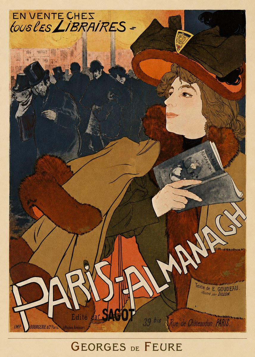 Georges de Feure Paris-almanach II No4 - Affiche