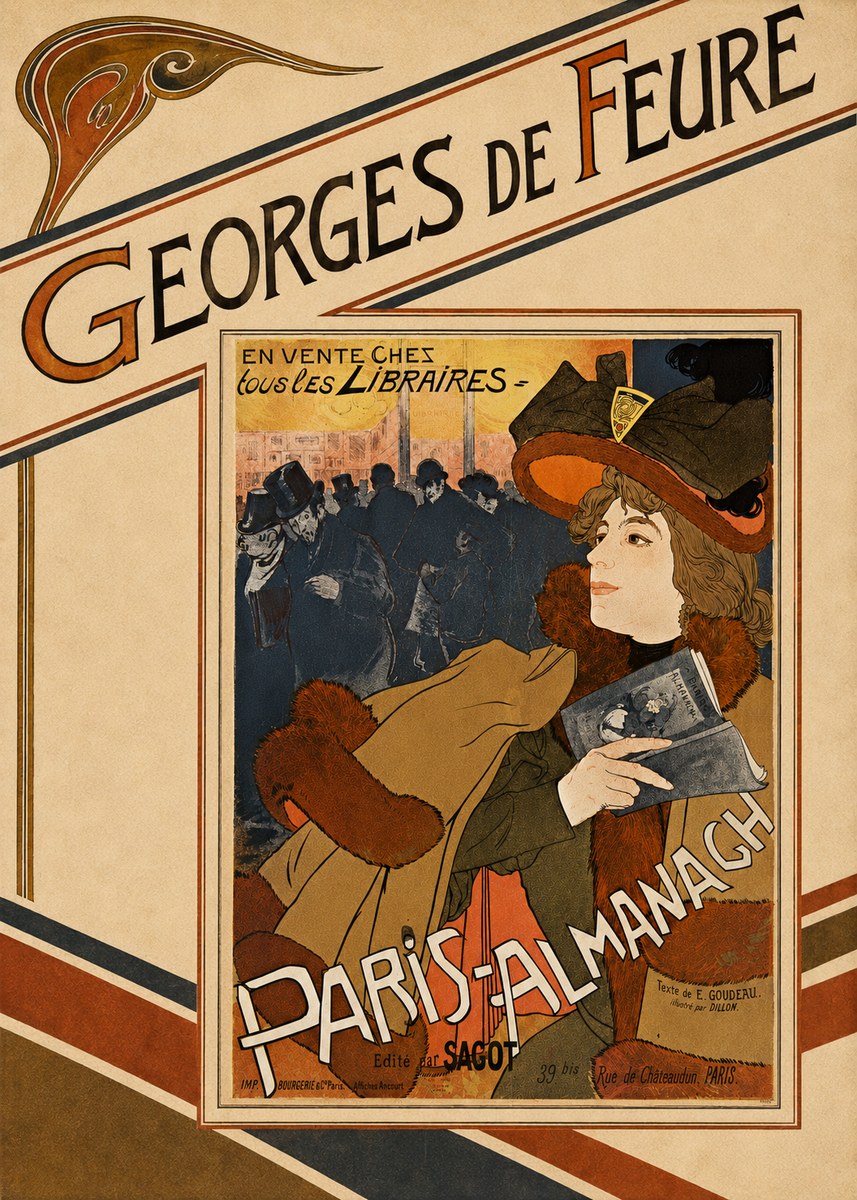 Georges de Feure Paris-almanach II No5 - Affiche