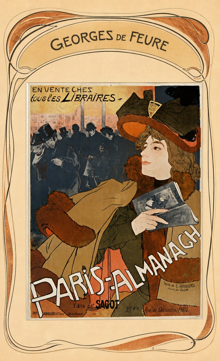 Georges de Feure Paris-almanach II No6 - Affiche