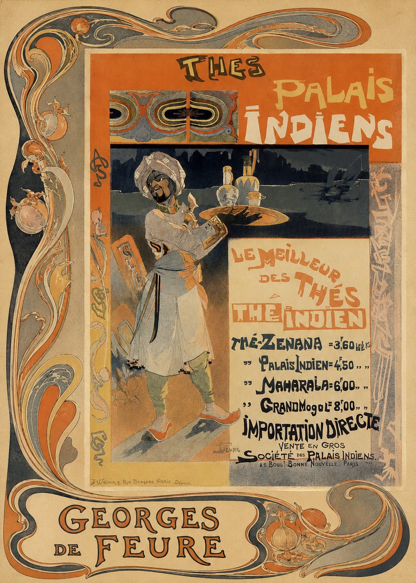 Georges de Feure Thés Palais Indiens No2 - Affiche