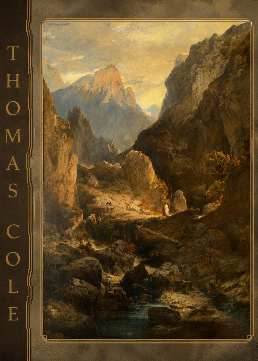 Thomas Cole The Mountain Ford No2 - Affiche