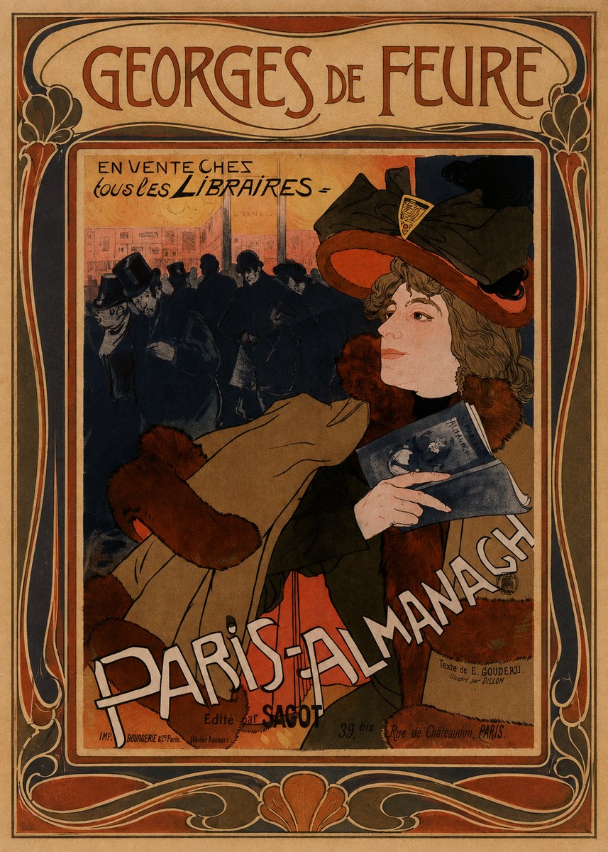 Georges de Feure Paris-almanach III No1 - Affiche