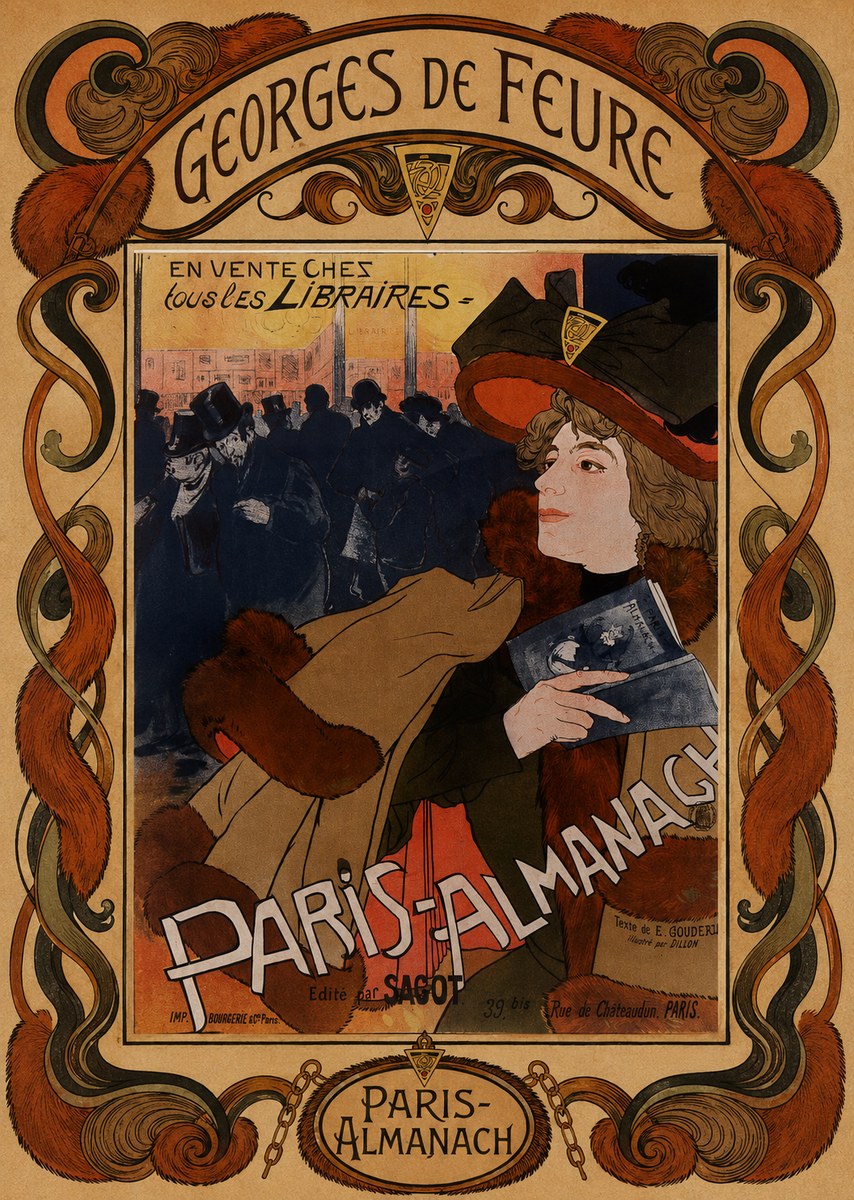 Georges de Feure Paris-almanach III No5 - Affiche
