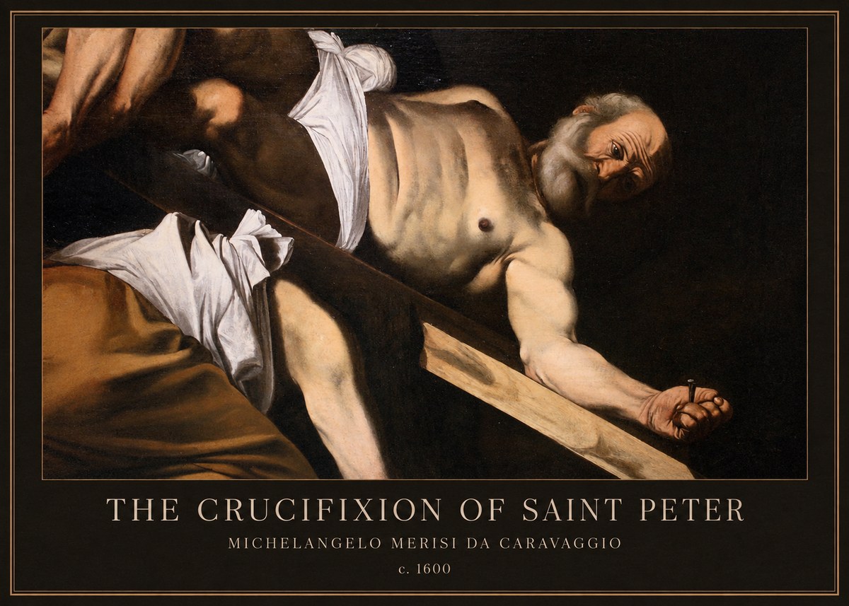 Michelangelo Merisi da Caravaggio The Crucifixion of Saint Peter V No1 - Affiche