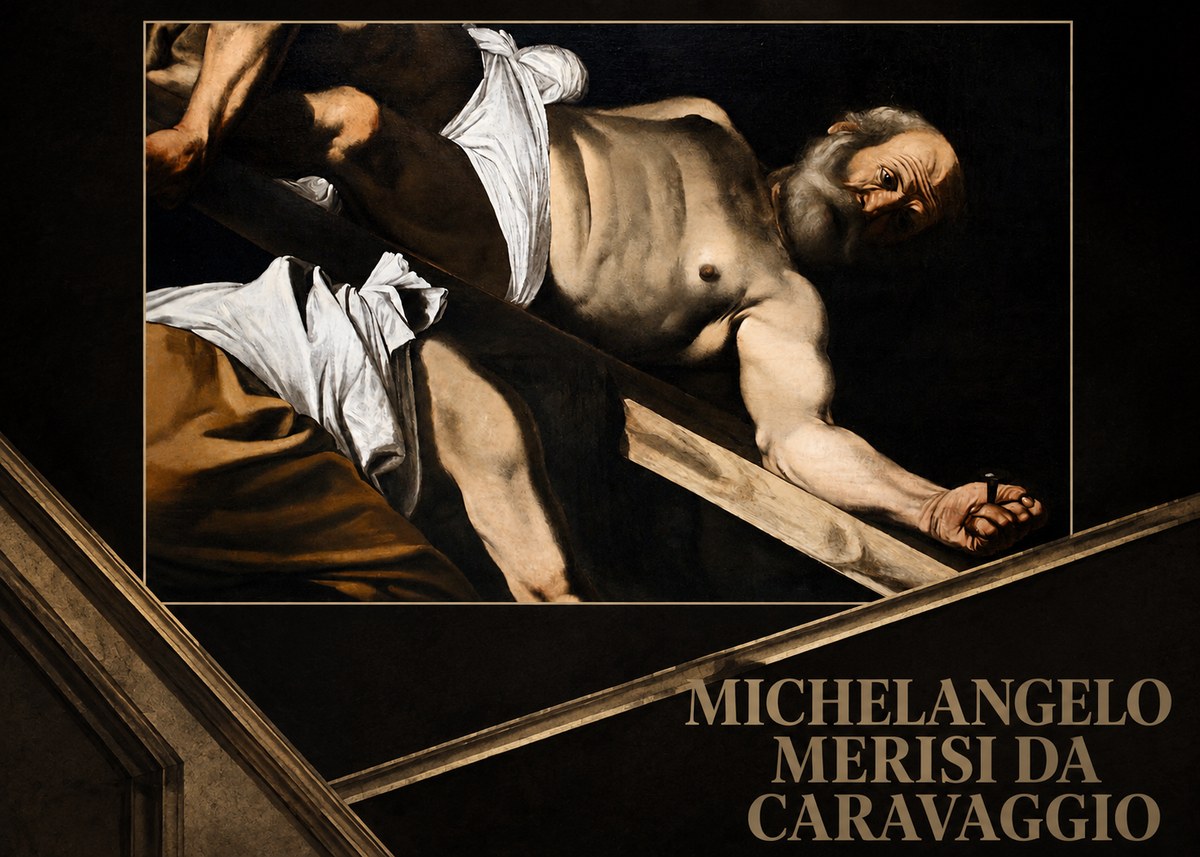 Michelangelo Merisi da Caravaggio The Crucifixion of Saint Peter V No5 - Affiche