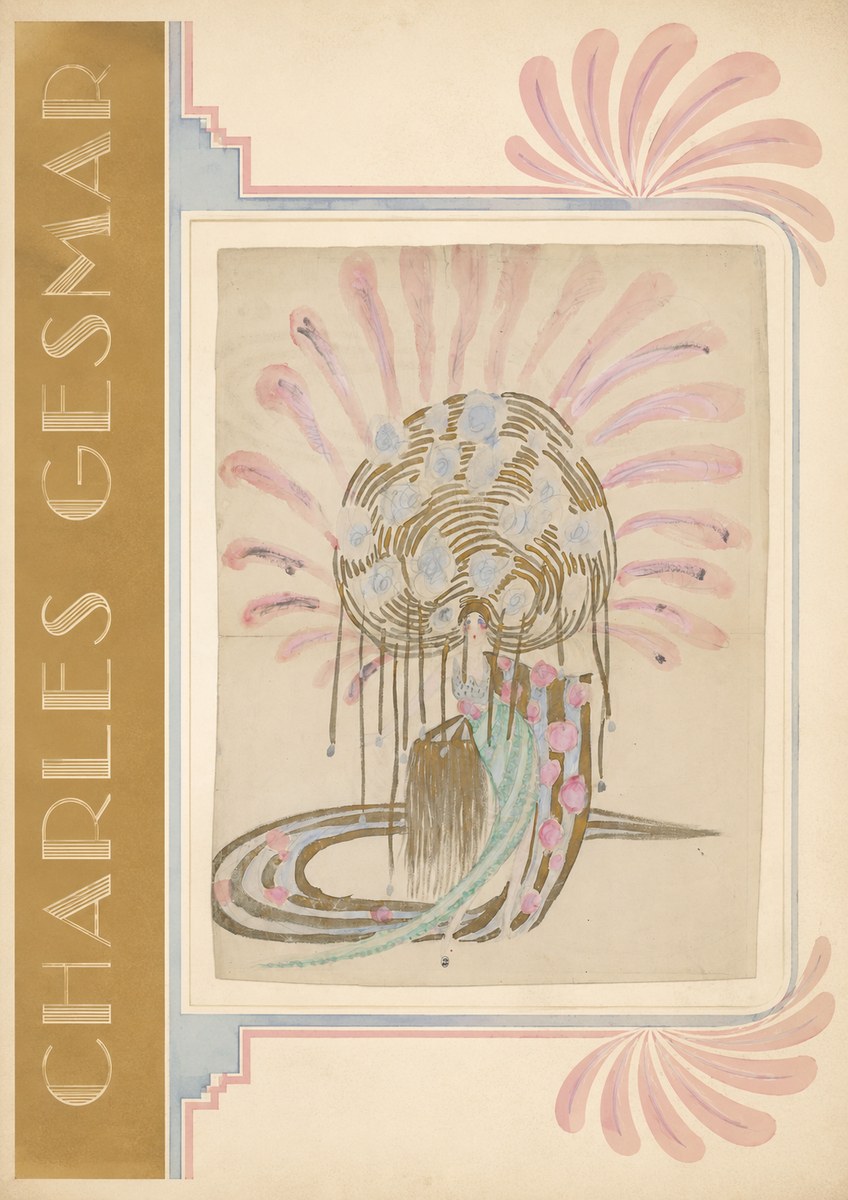 Charles Gesmar Woman with Headdress No2 - Affiche