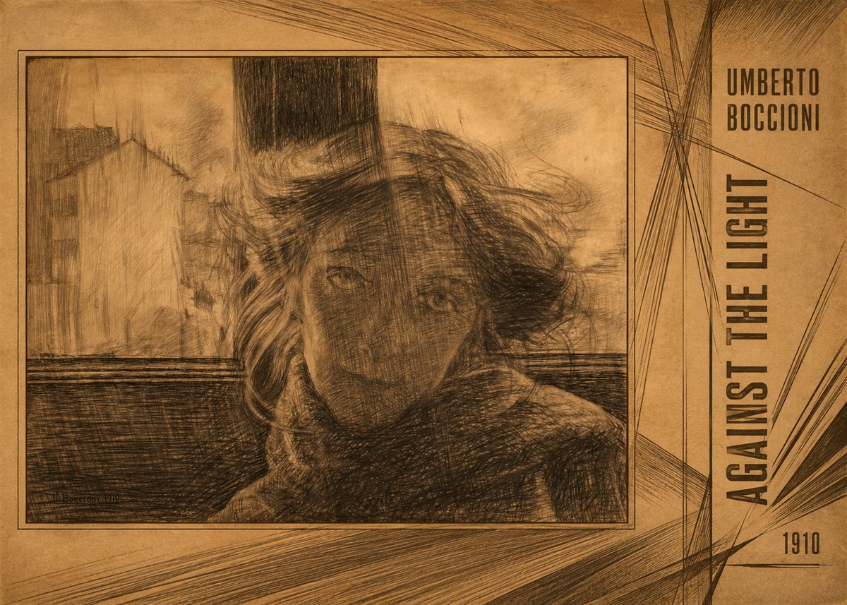 Umberto Boccioni Against the Light No2 - Affiche