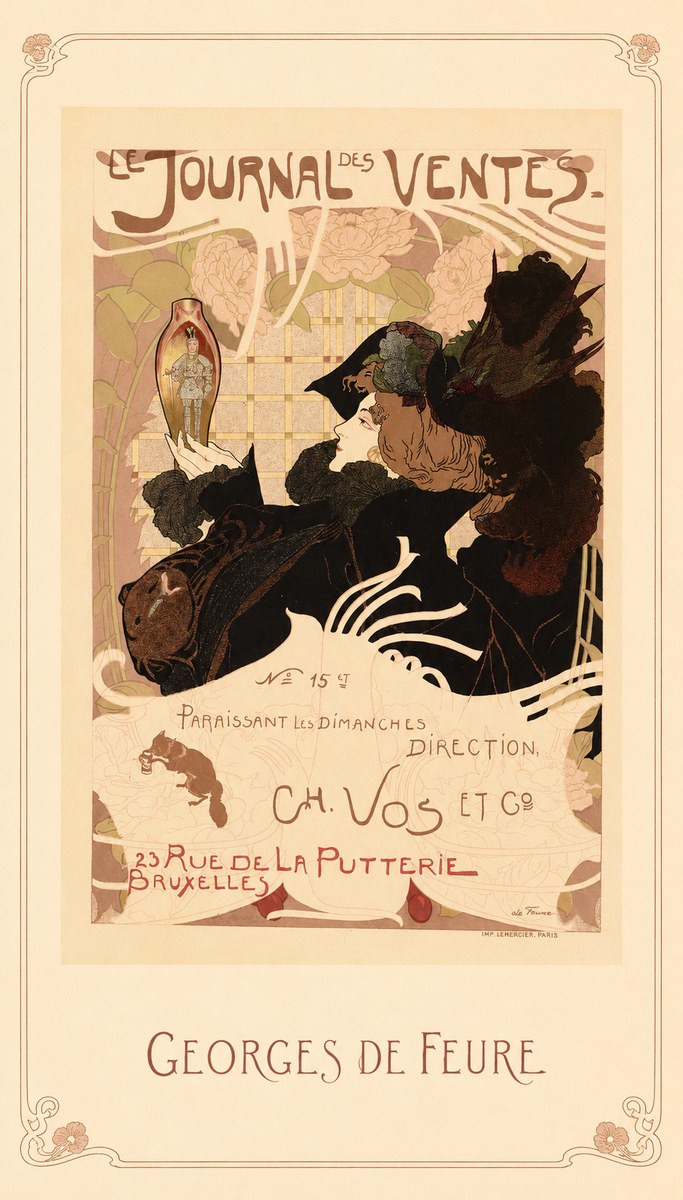Georges de Feure Le Journal Des Ventes No1 - Affiche