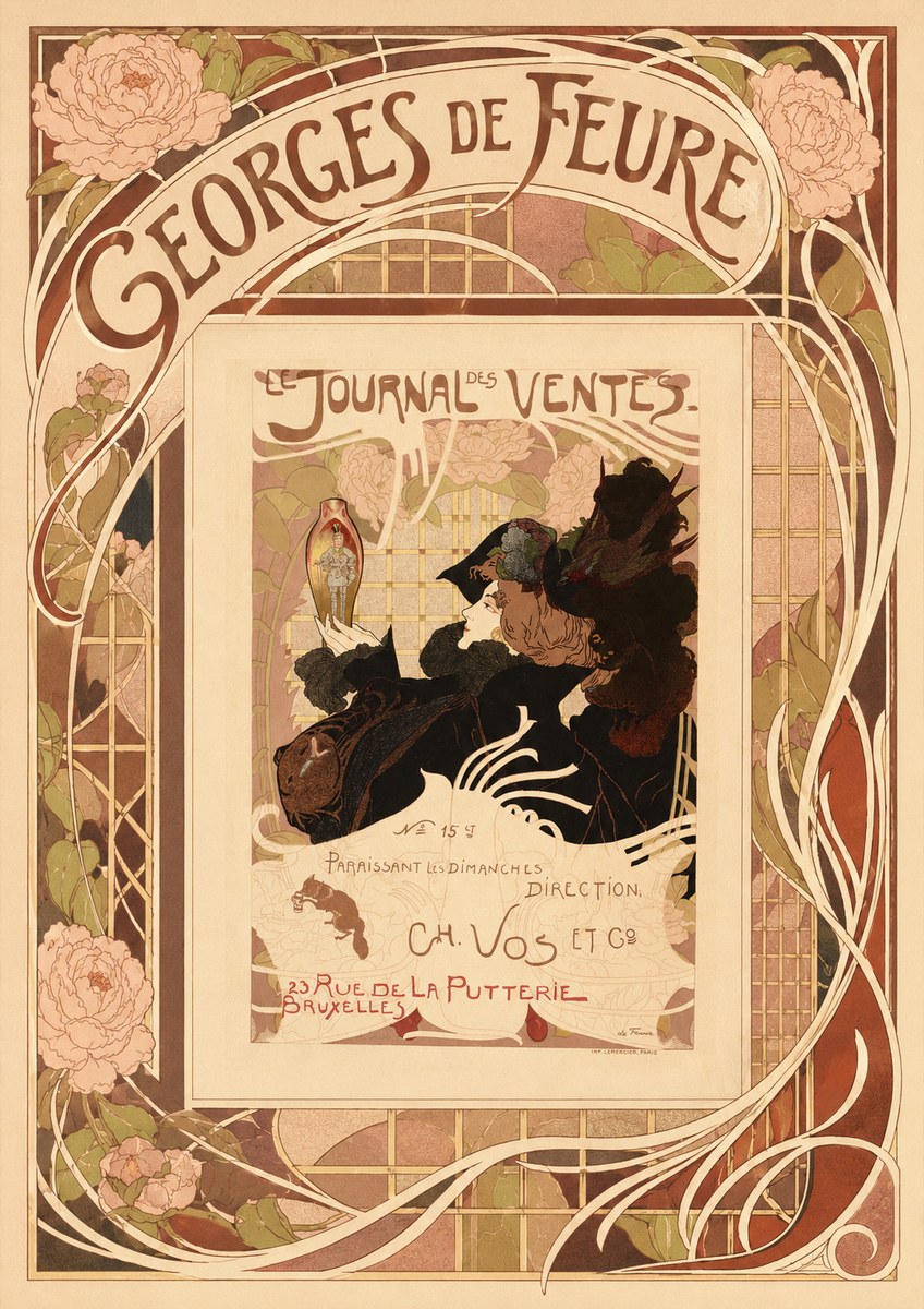 Georges de Feure Le Journal Des Ventes No3 - Affiche
