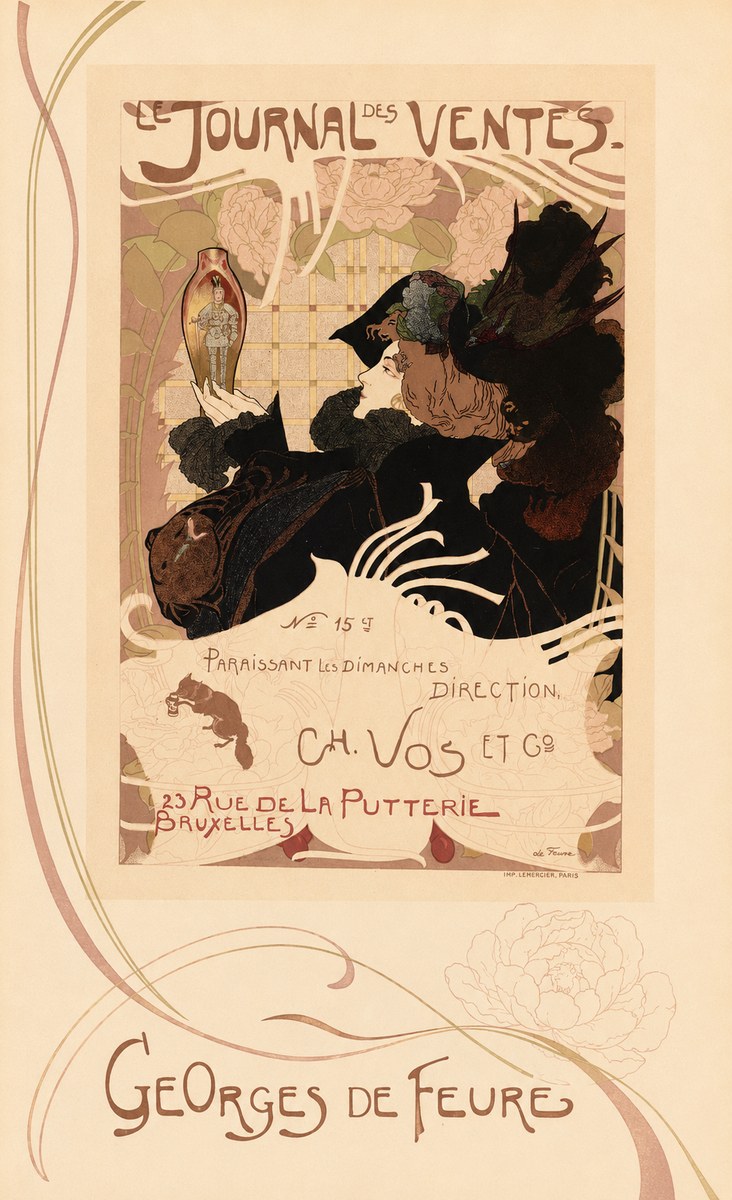 Georges de Feure Le Journal Des Ventes No5 - Affiche