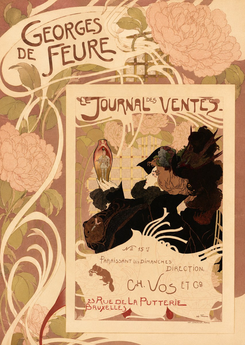 Georges de Feure Le Journal Des Ventes No6 - Affiche