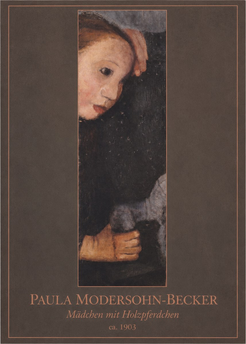 Paula Modersohn-Becker Mädchen Mit Holzpferdchen No1 - Affiche