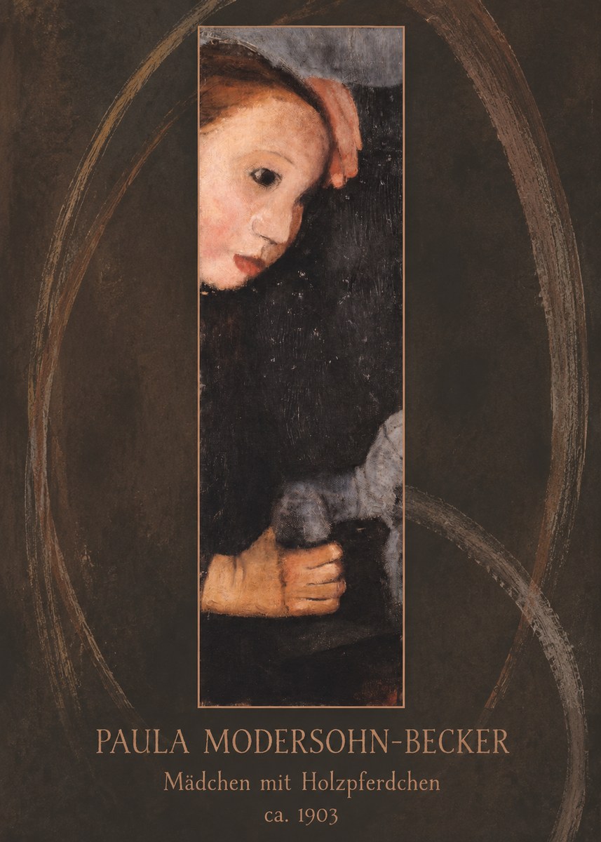 Paula Modersohn-Becker Mädchen Mit Holzpferdchen No5 - Affiche