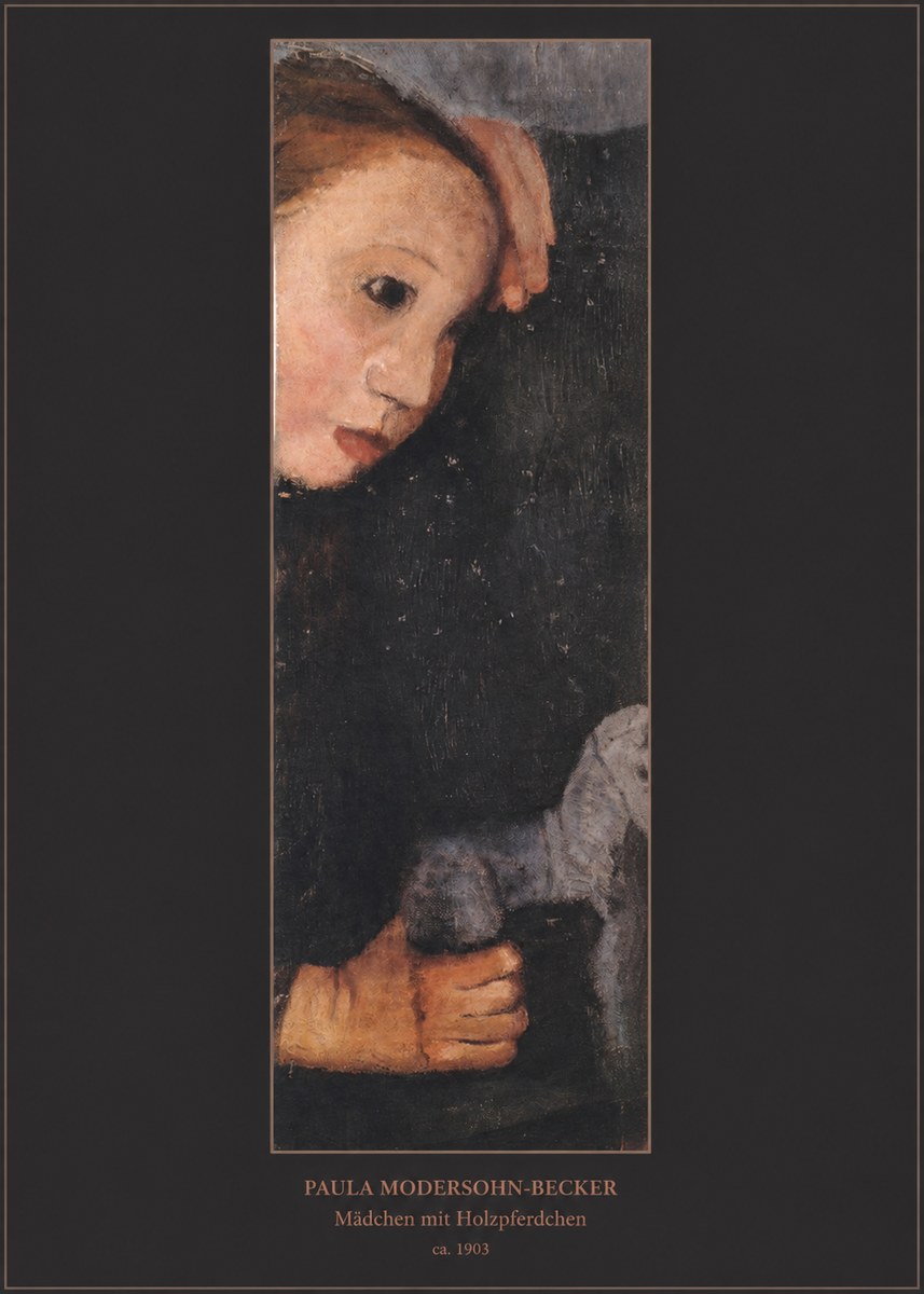 Paula Modersohn-Becker Mädchen Mit Holzpferdchen No6 - Affiche