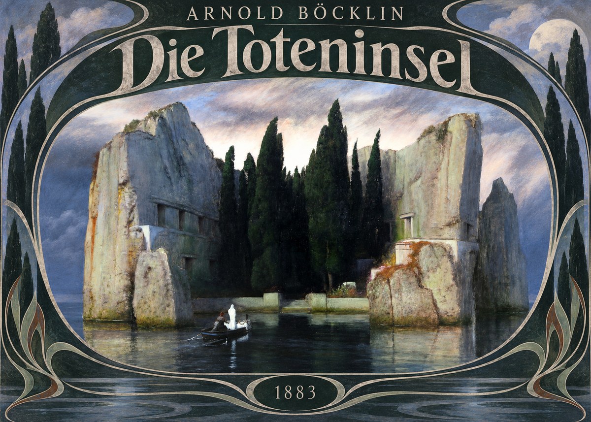 Arnold Böcklin Die Toteninsel VII No6 - Affiche