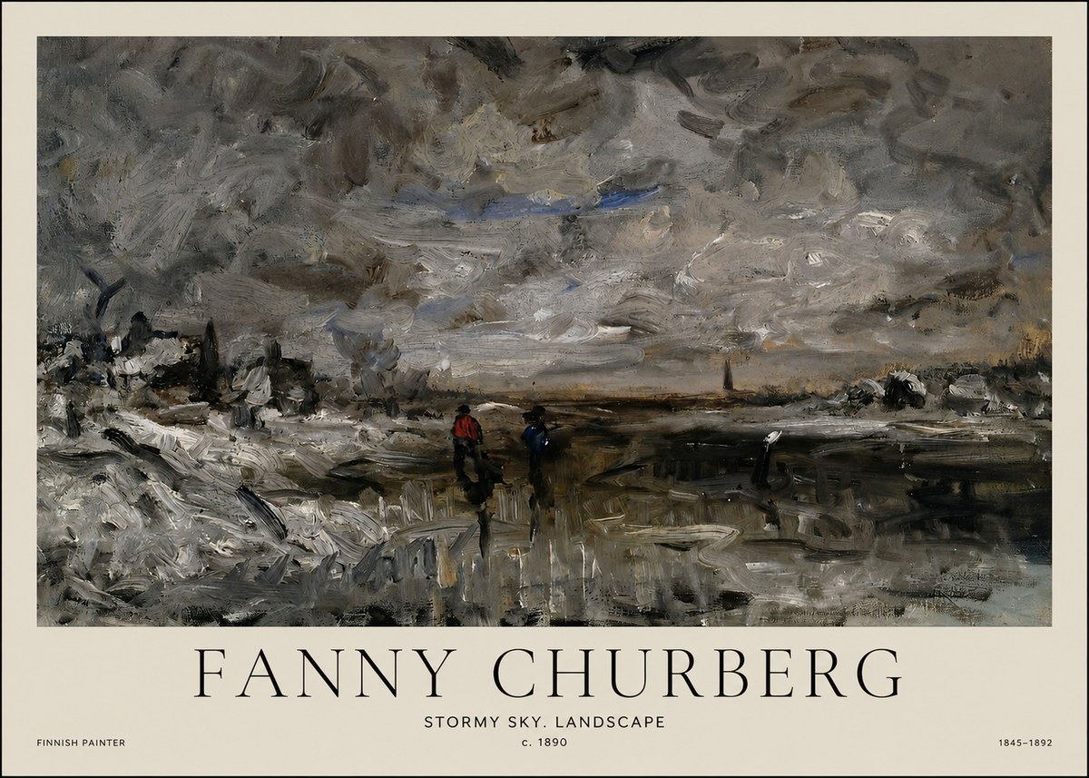 Fanny Churberg Stormy Sky. Landscape No1 - Affiche