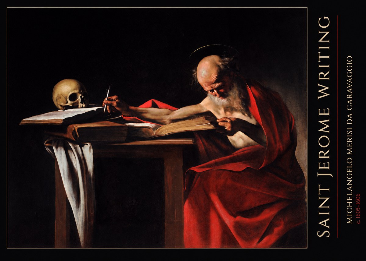 Michelangelo Merisi da Caravaggio Saint Jerome Writing IV No5 - Affiche