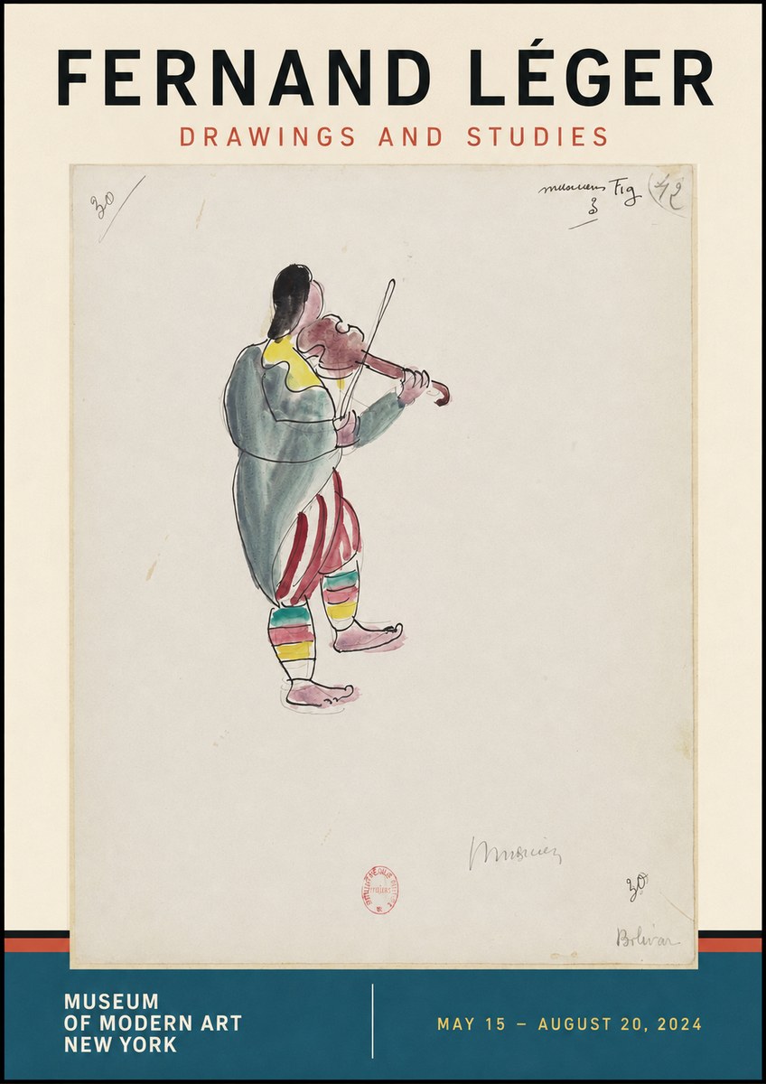 Fernand Léger Musicien No2 - Affiche
