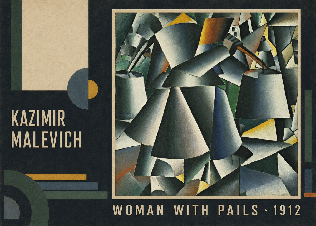 Kazimir Malevich Woman with Pails No3 - Affiche