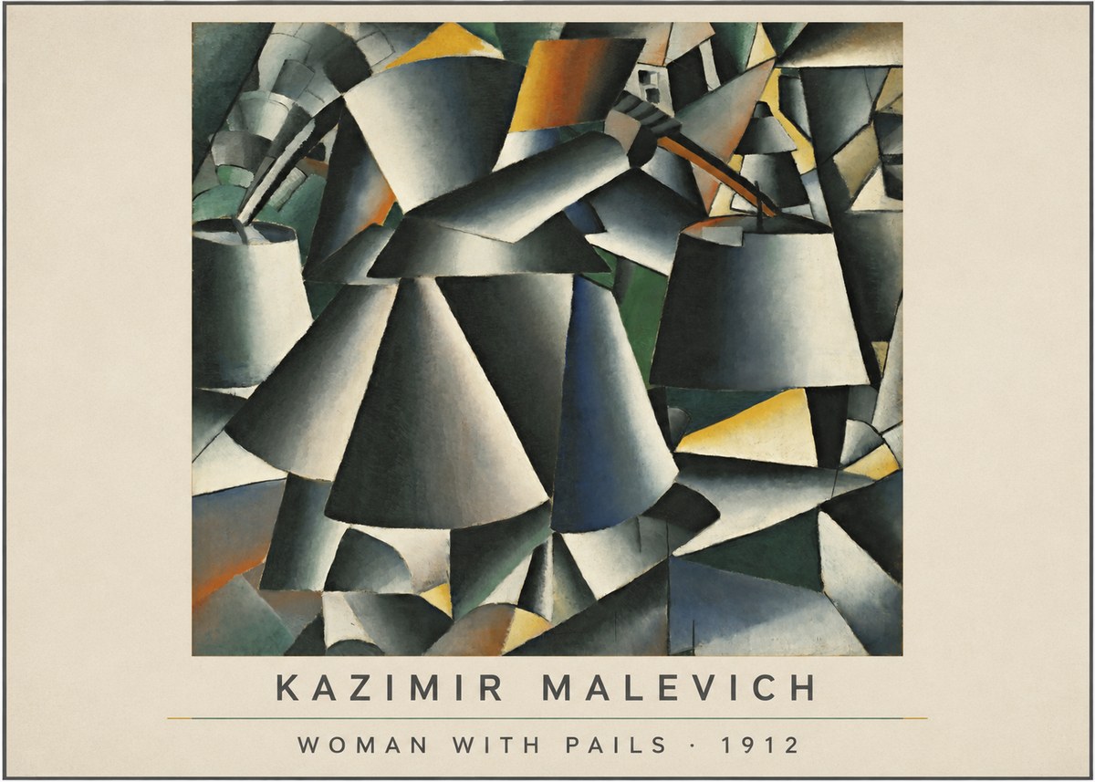 Kazimir Malevich Woman with Pails No4 - Affiche