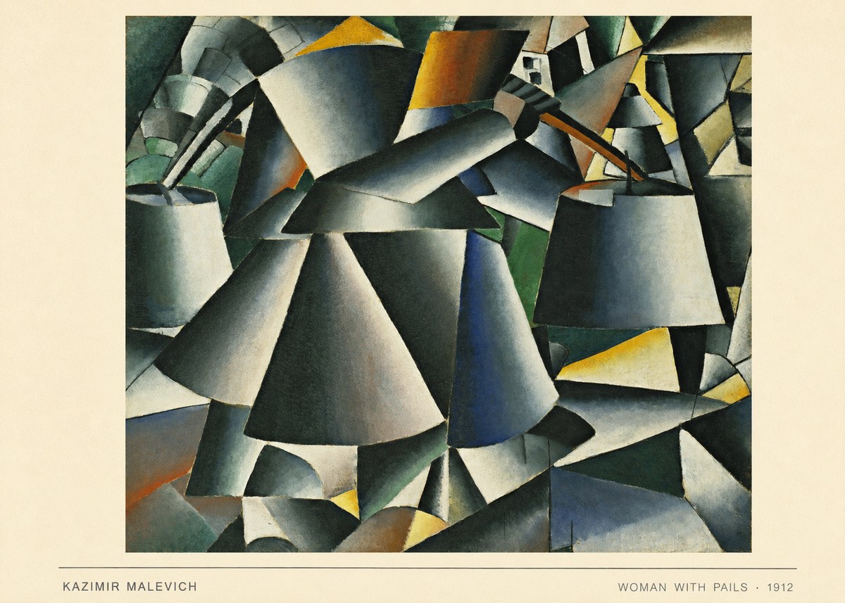 Kazimir Malevich Woman with Pails No6 - Affiche