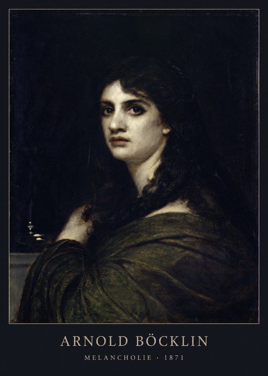 Arnold Böcklin Melancholie No2 - Affiche