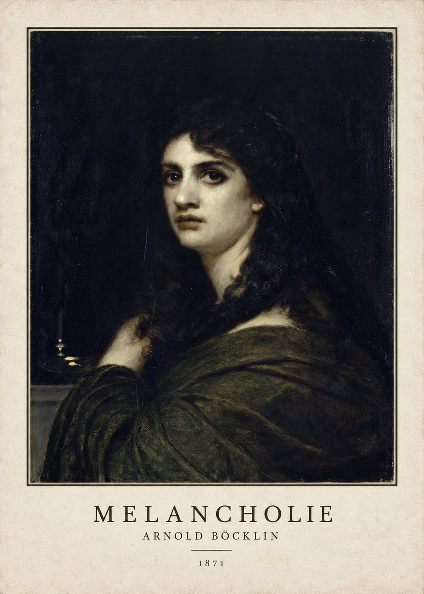 Arnold Böcklin Melancholie No3 - Affiche