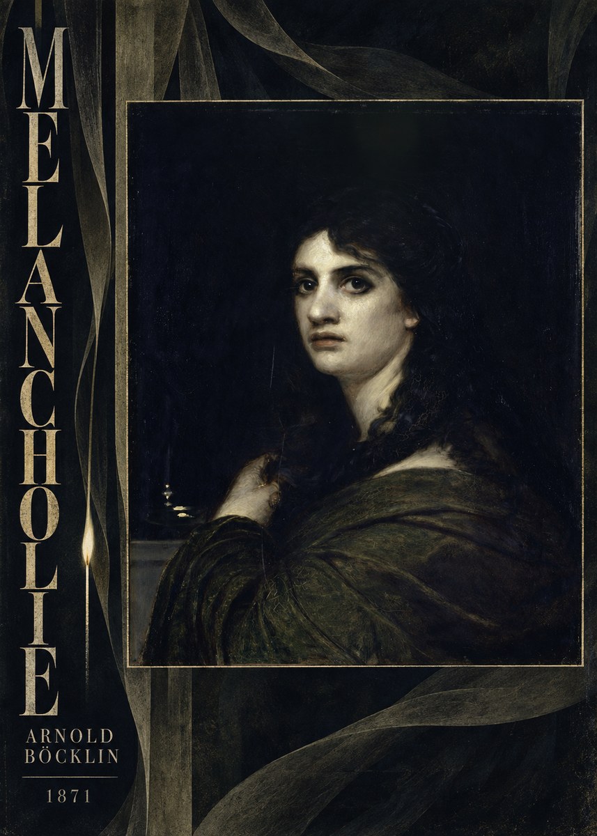 Arnold Böcklin Melancholie No6 - Affiche