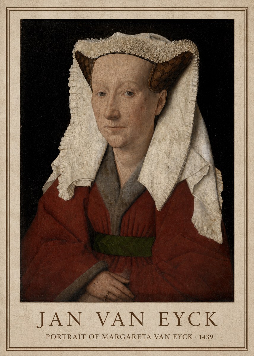 Jan van Eyck Portrait of Margareta Van Eyck No1 - Affiche