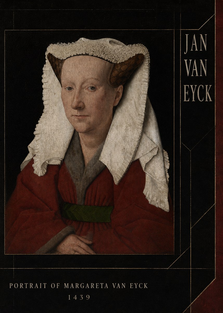 Jan van Eyck Portrait of Margareta Van Eyck No3 - Affiche
