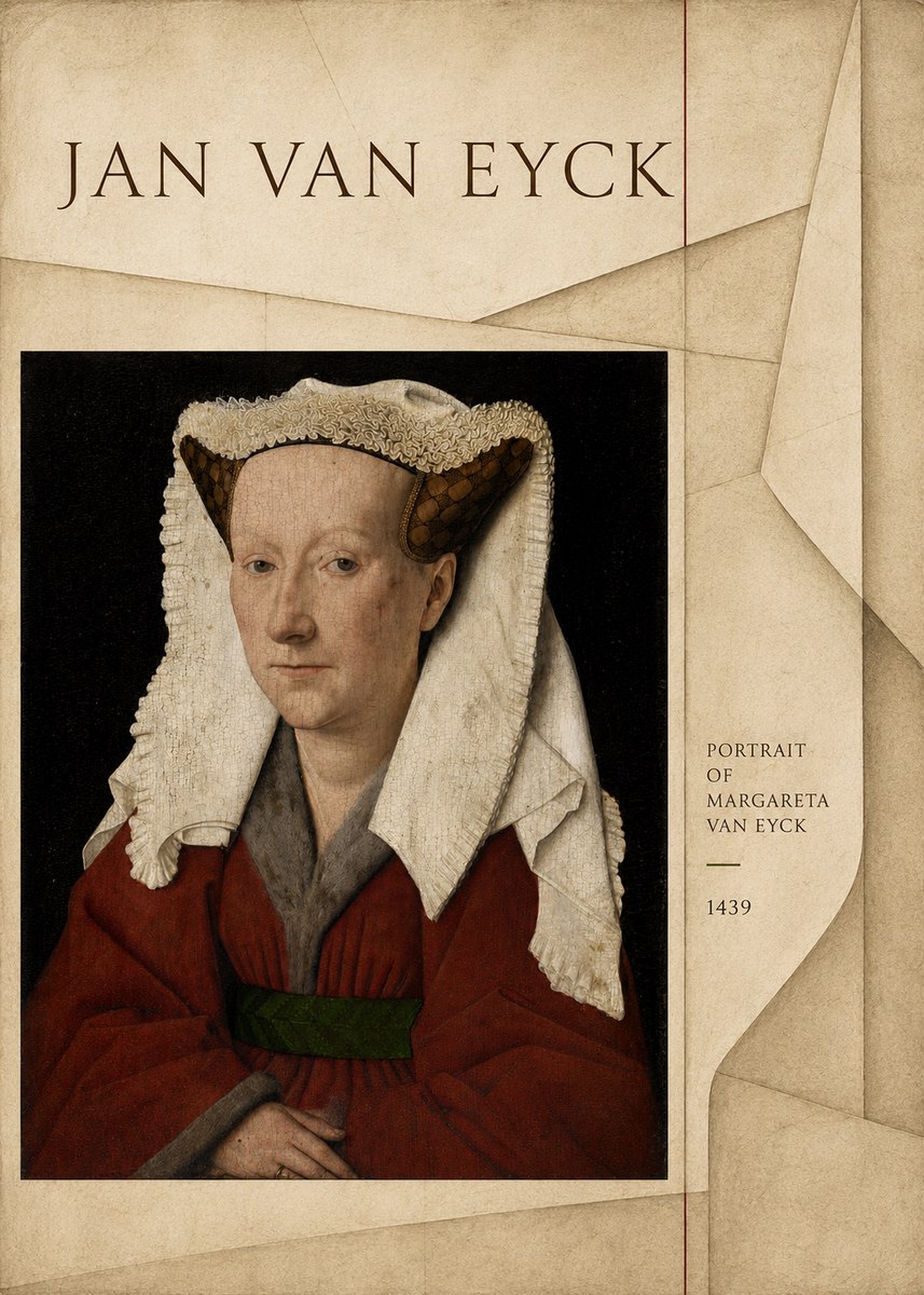 Jan van Eyck Portrait of Margareta Van Eyck No4 - Affiche