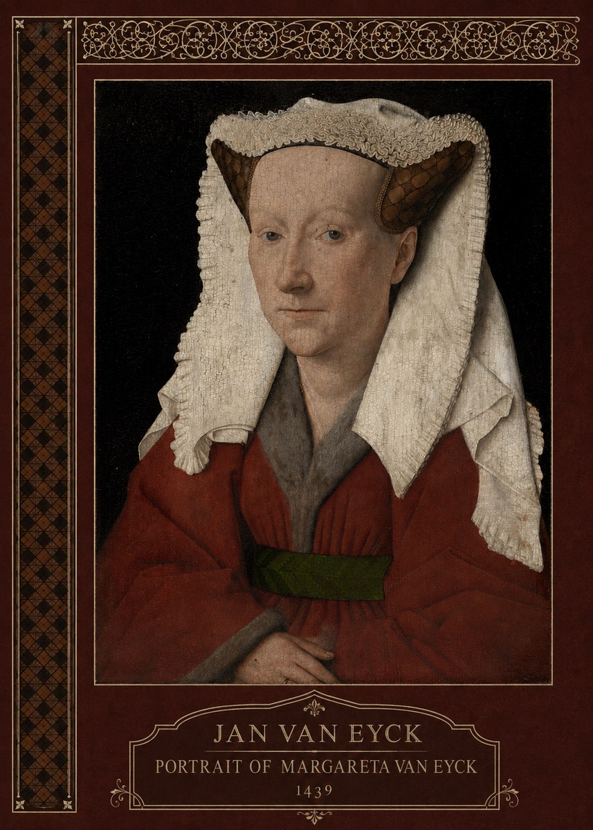 Jan van Eyck Portrait of Margareta Van Eyck No6 - Affiche