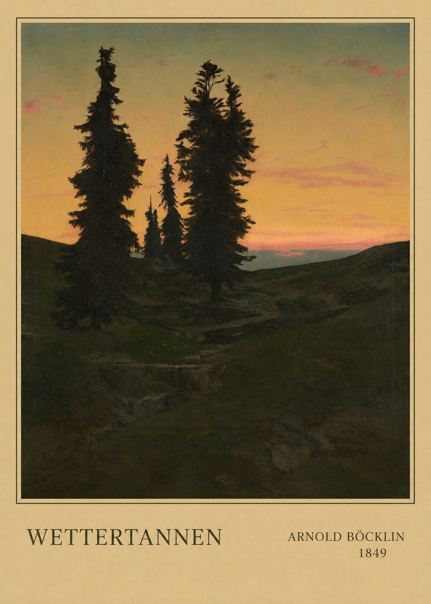 Arnold Böcklin Wettertannen No3 - Affiche