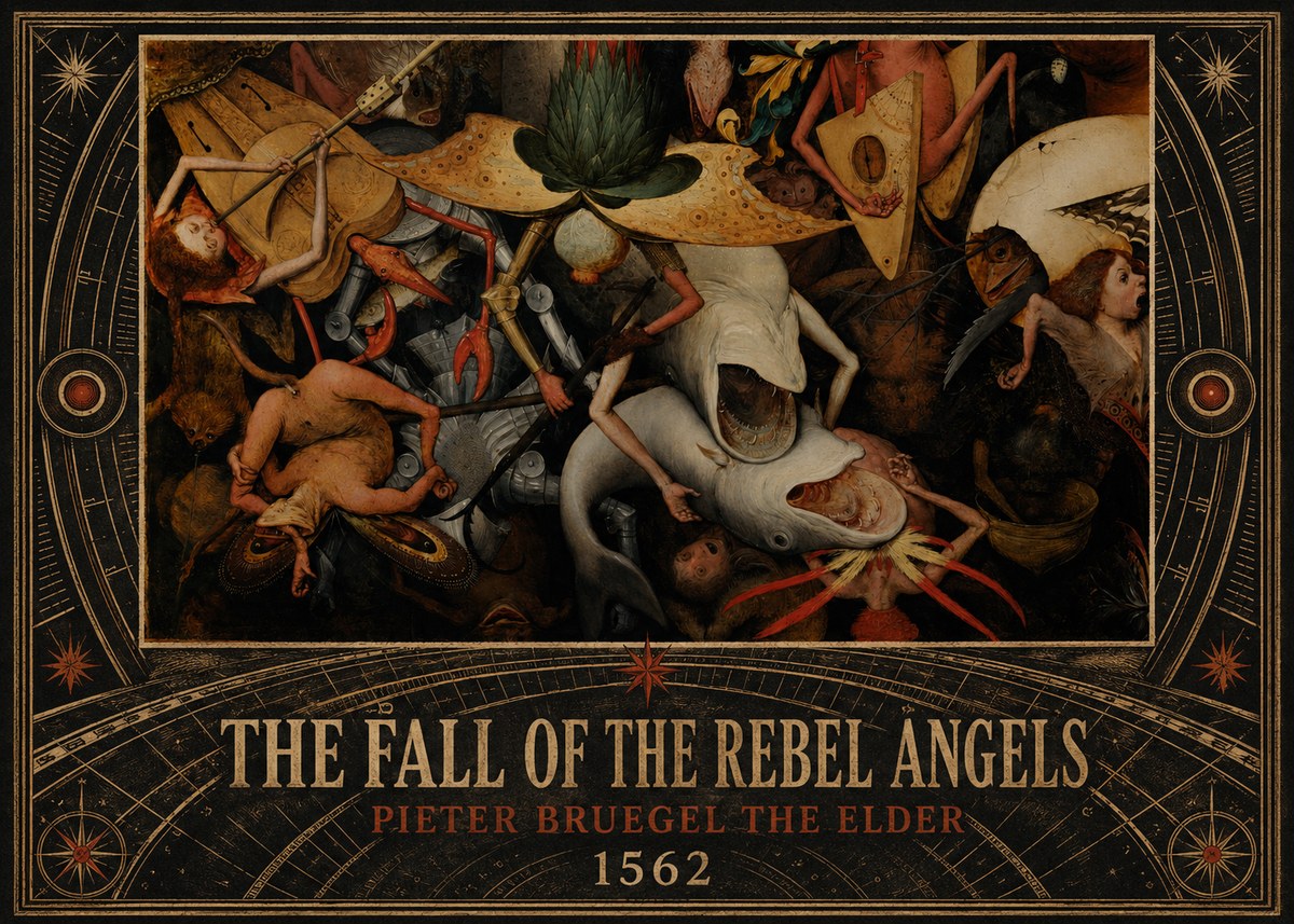 Pieter Bruegel The Fall of the Rebel Angels VI No5 - Affiche
