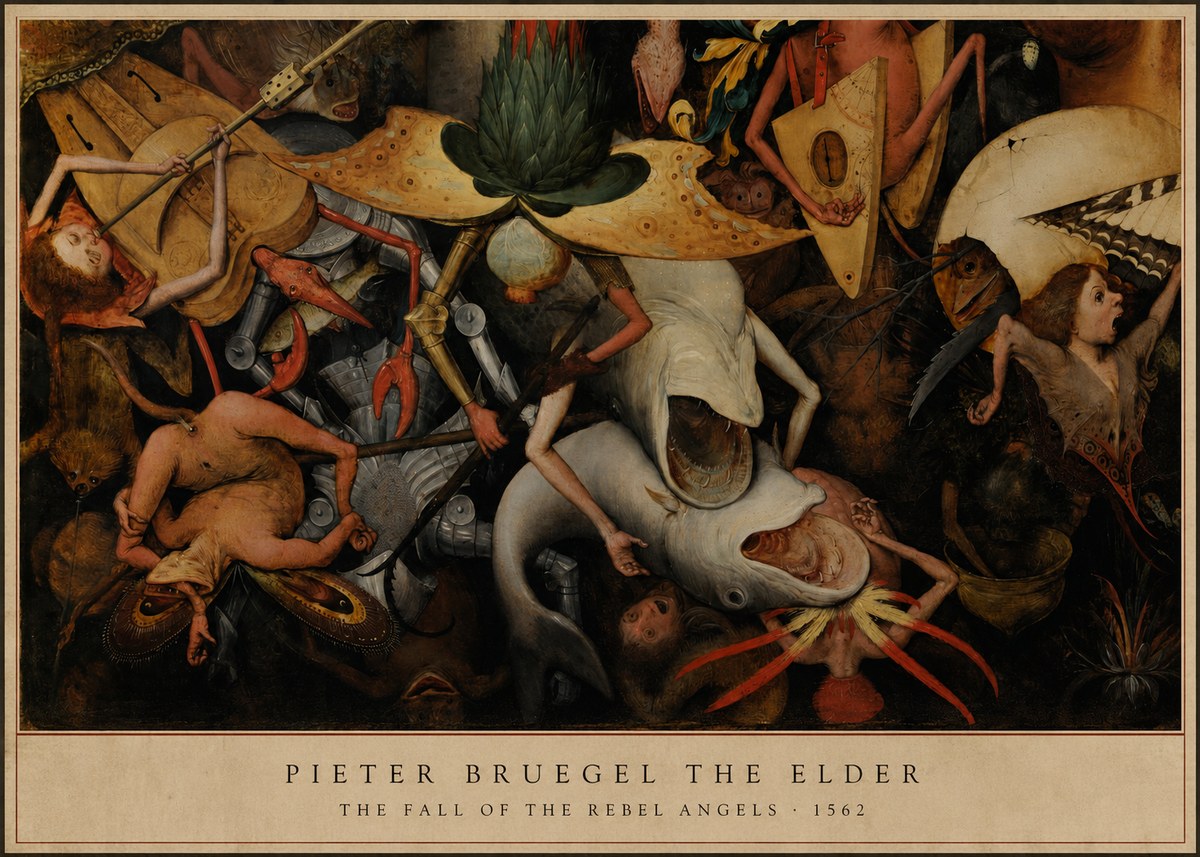 Pieter Bruegel The Fall of the Rebel Angels VI No6 - Affiche