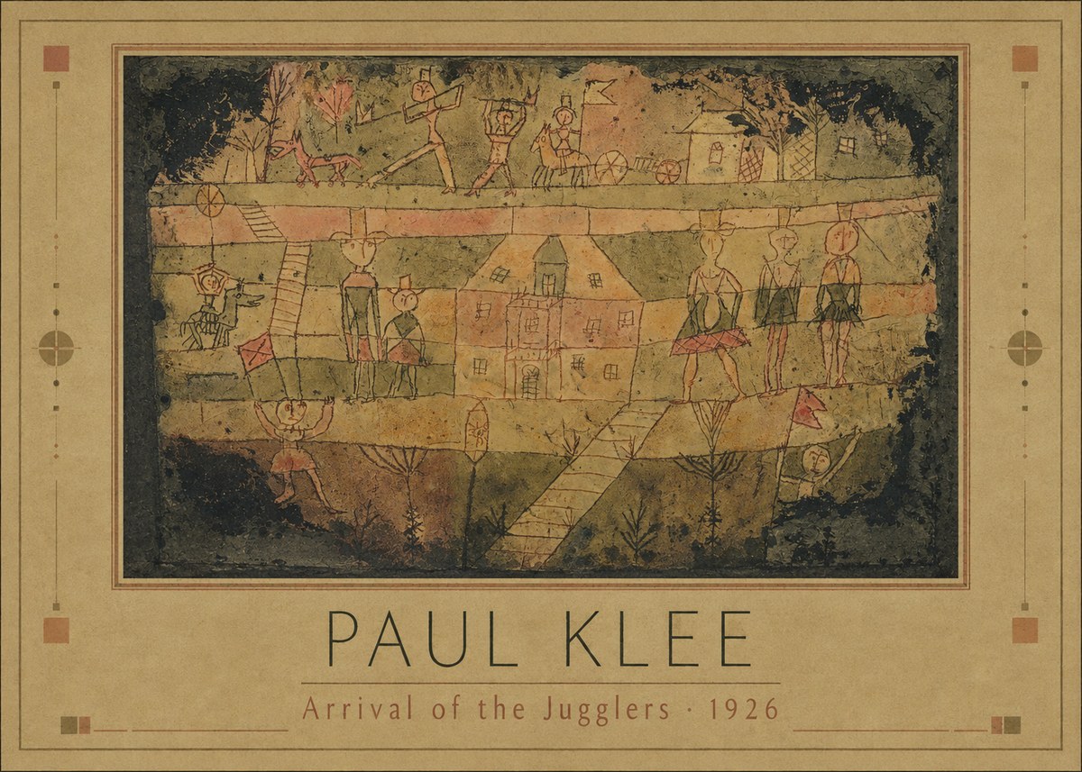 Paul Klee Arrival of the Jugglers No1 - Affiche